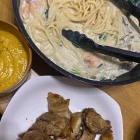 Snapdishの料理写真:クリームパスタ|まいちむさん