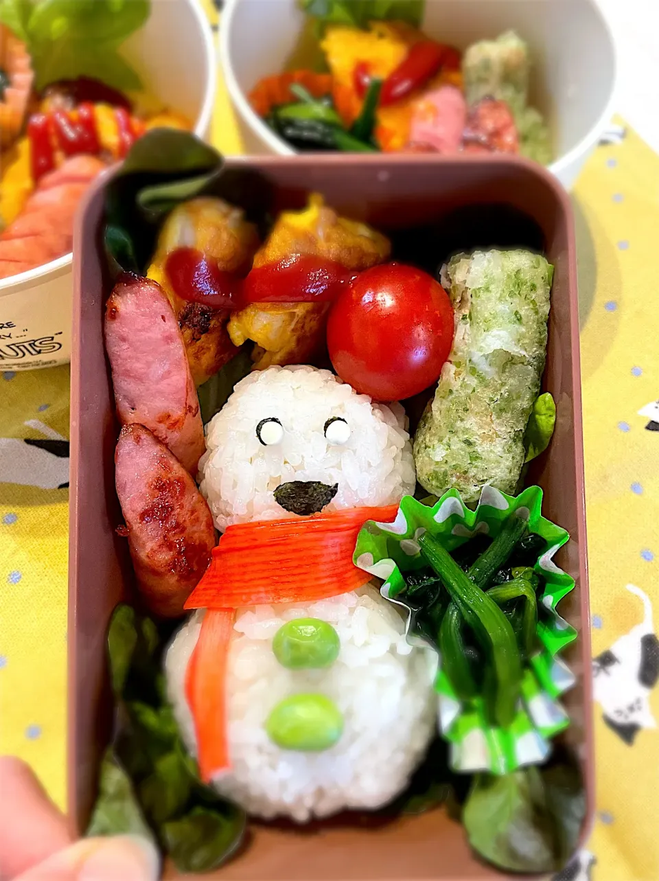 雪だるま弁当　目が…|キヨさん