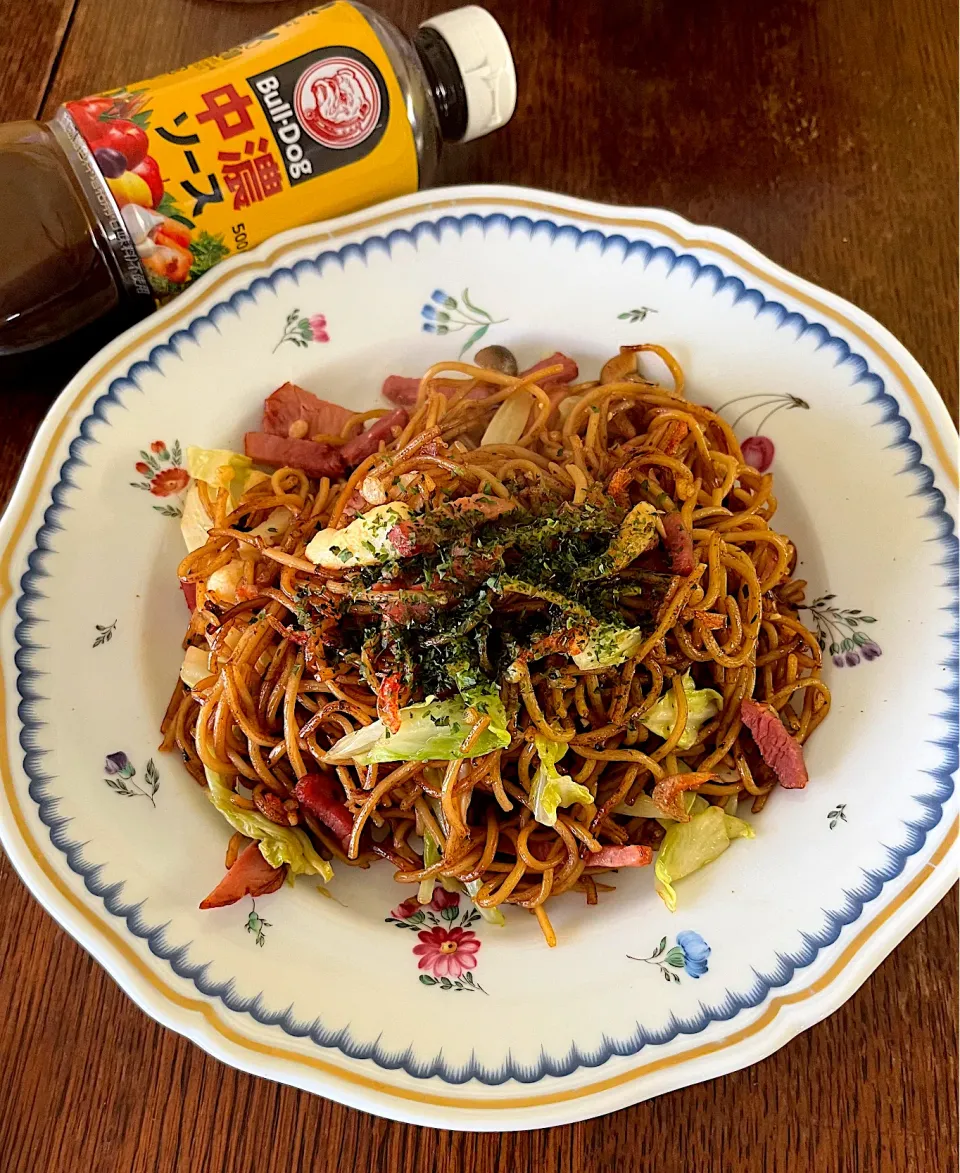 ランチ♯ソース焼きそば♯ブルドッグソース|小松菜さん