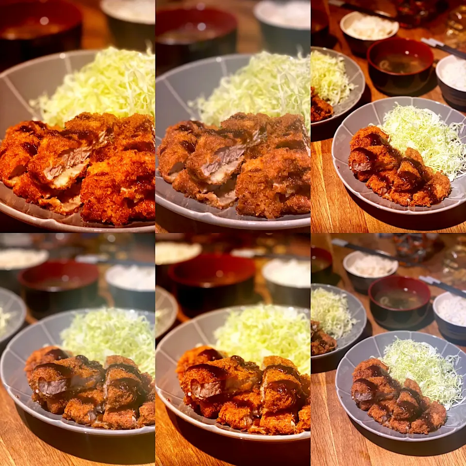 Dinner ! Dinner ! 
Homemade 
Pork Steak (Katsu) 
With Cabbage 
Miso Soup with Seaweed , Steamed Rice Bowl 🍚 
#katsu #chefemanuel 
#homecooking 
#homemade 
#bre|Emanuel Hayashiさん