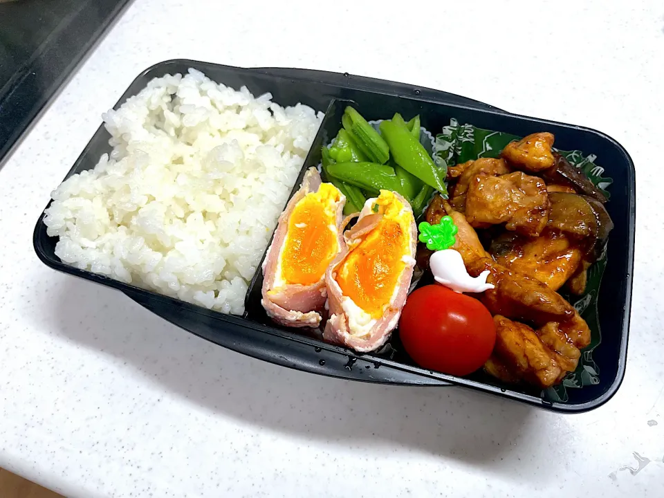 12/27 旦那弁当⁂鶏と茄子の味噌炒め弁当|ゆさん