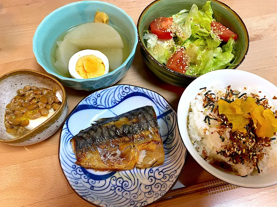 塩サバ定食🐟🍚|かおちゃんさん