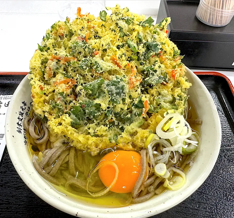 あつもり春菊かきあげ玉子蕎麦|流線形さん