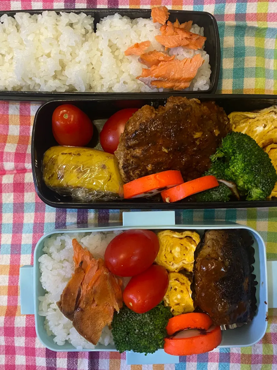 ハンバーグ弁当。昨日のシャケ弁当は、慌てすぎて、写真撮れなかった|ゆうどんさん