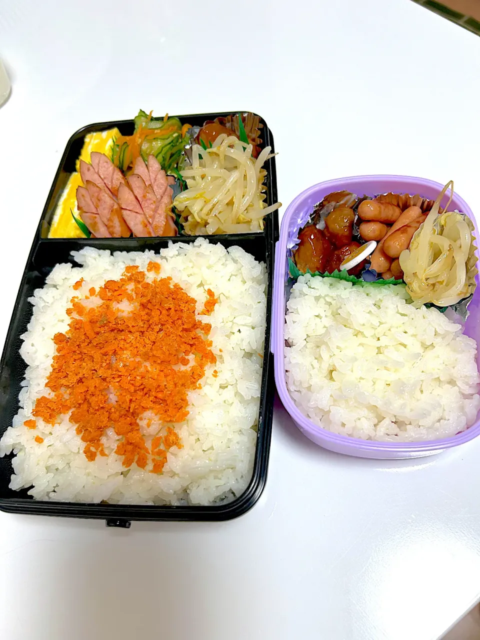 Snapdishの料理写真:パパと3歳娘お弁当|爰音さん