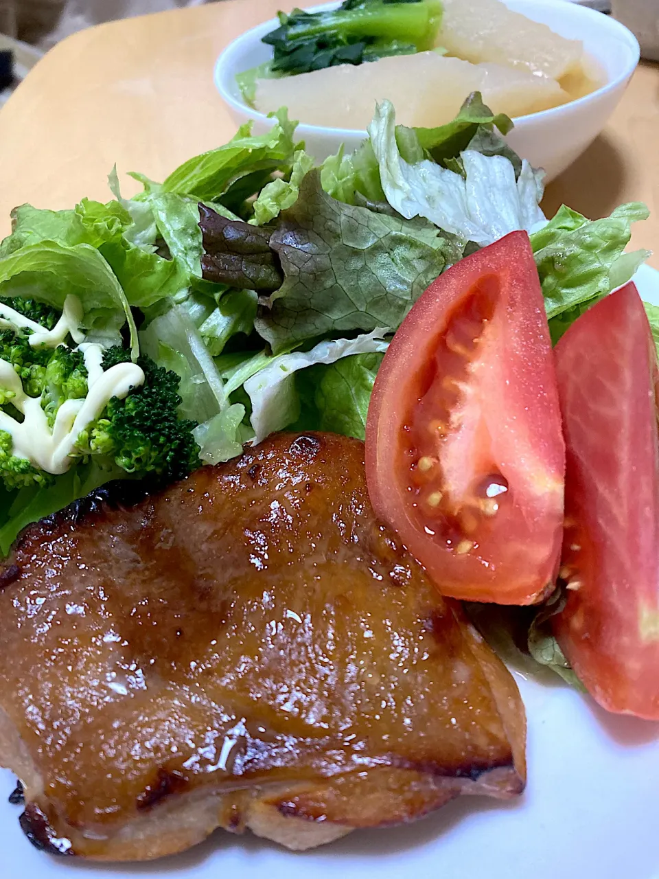 単身赴任中の男飯(照り焼きチキンと大根の煮物)|おおもりの星さん