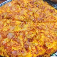 Snapdishの料理写真:スパニッシュオムレツ風ソーセージと玉ねぎの卵焼き（昨日の晩ごはん）| 錠之進さん