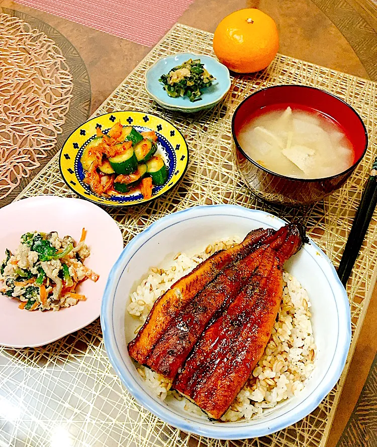 鰻丼晩御飯|ショコラさん