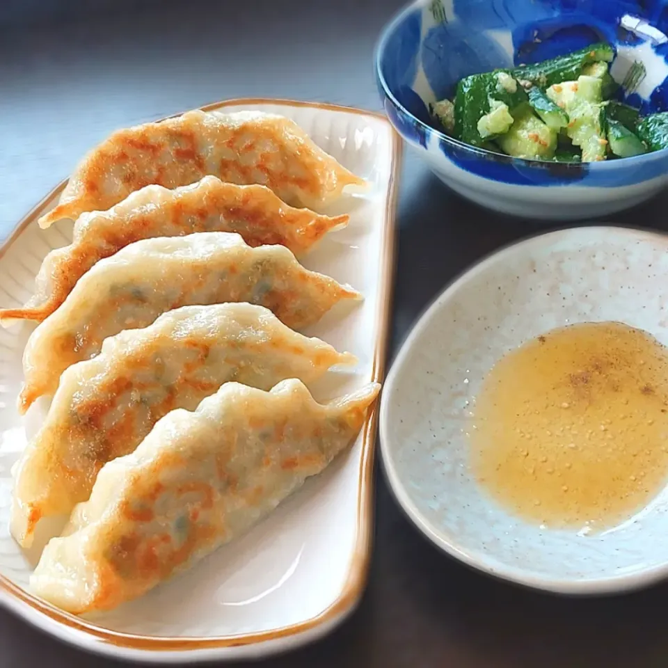 今年最後の餃子と、Guuママさんのやみつききゅうり|きつねさん