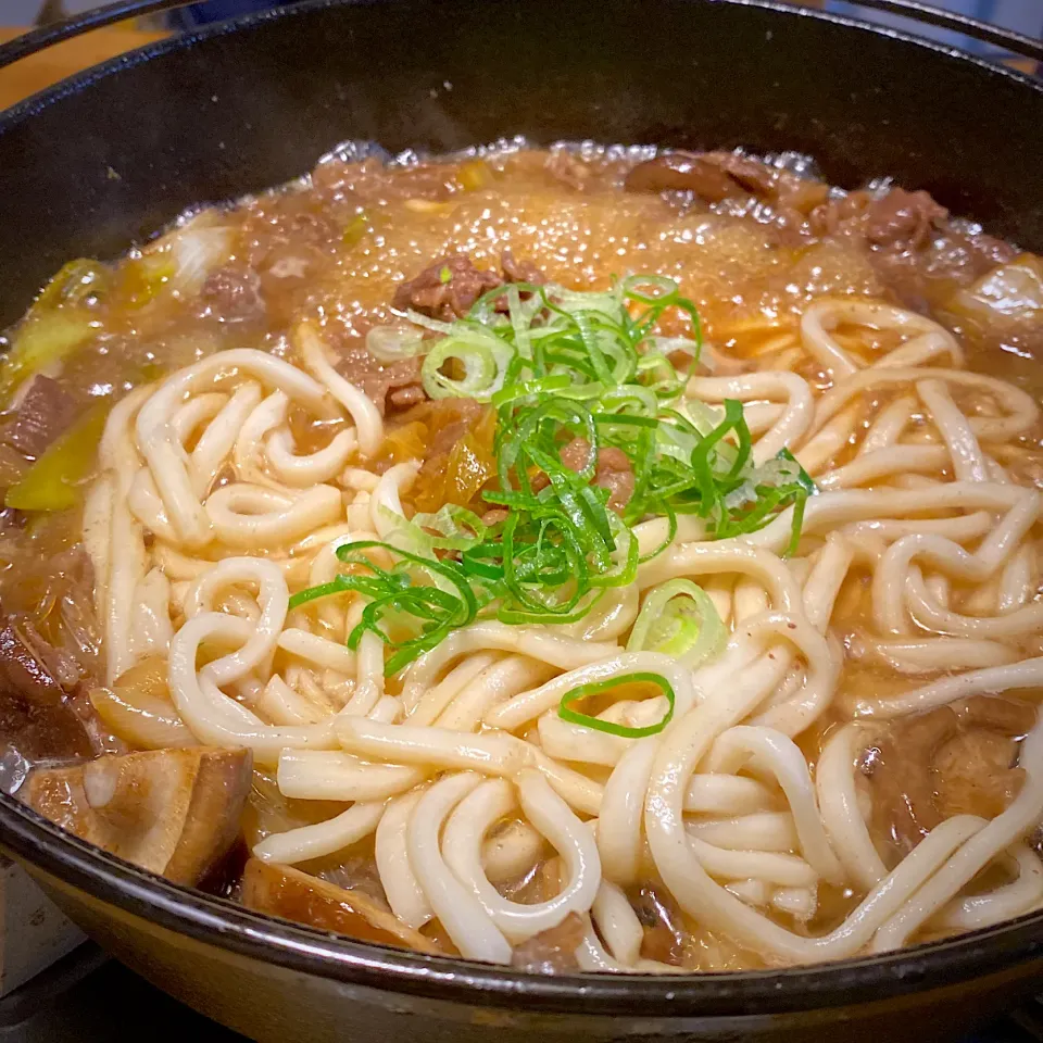 すき焼きの〆はうどんすき♪|もえさん