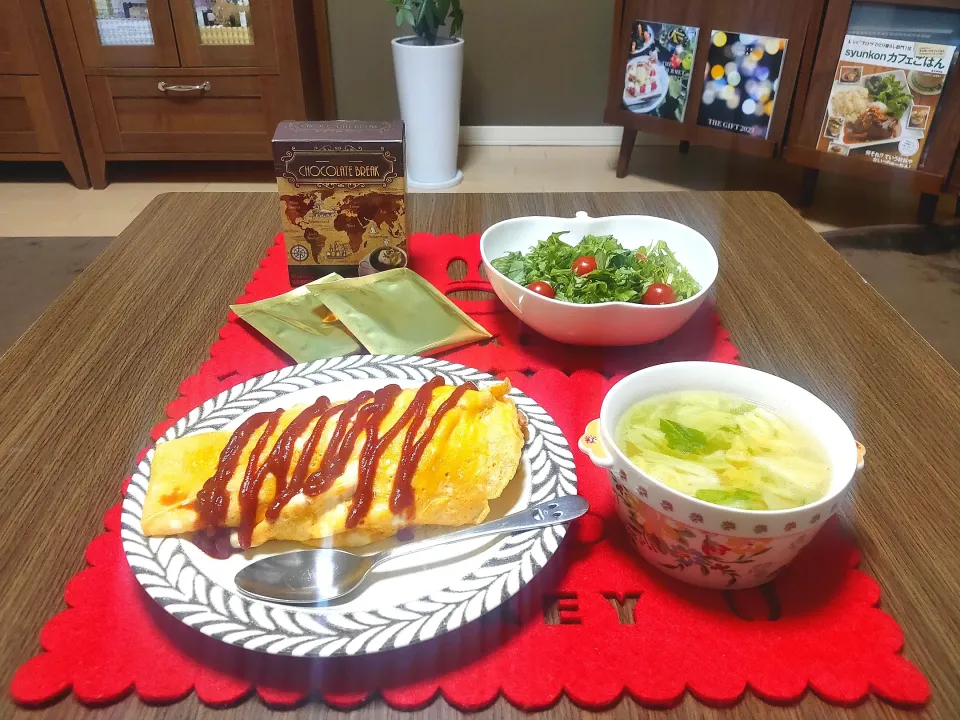 オムライスで夕飯♪|えっこさん