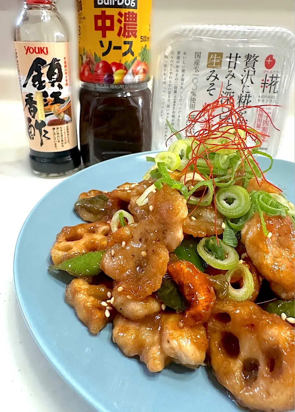 万能味ソースで豚肉とお野菜の香酢炒め✨|ひろりんさん