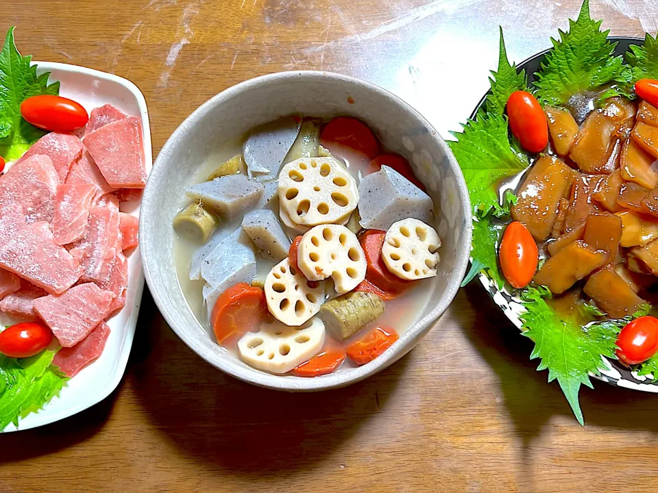 マグロの刺身　マグロの漬け　煮染め|4jinoanataさん