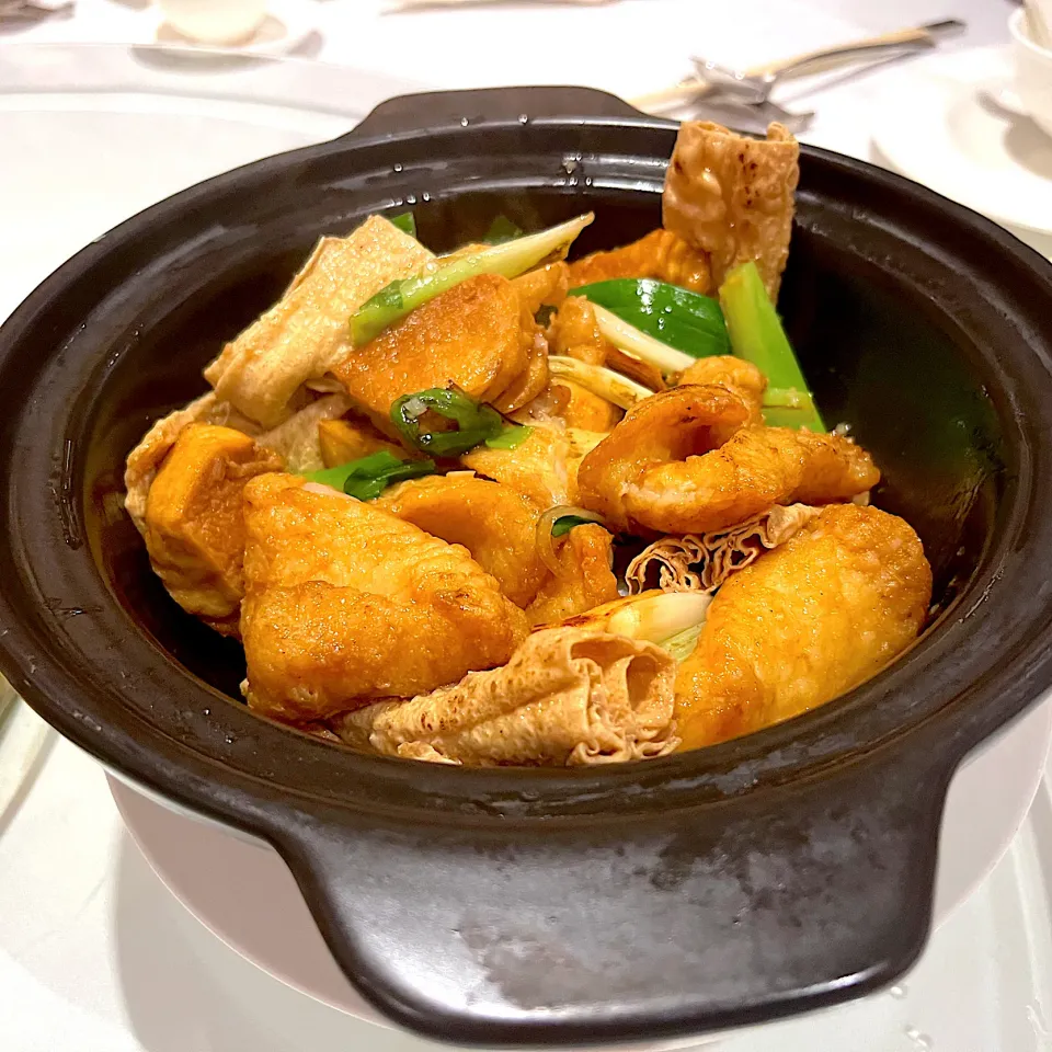 Sole and beancurd with dry beancurd in clay pot|skyblueさん