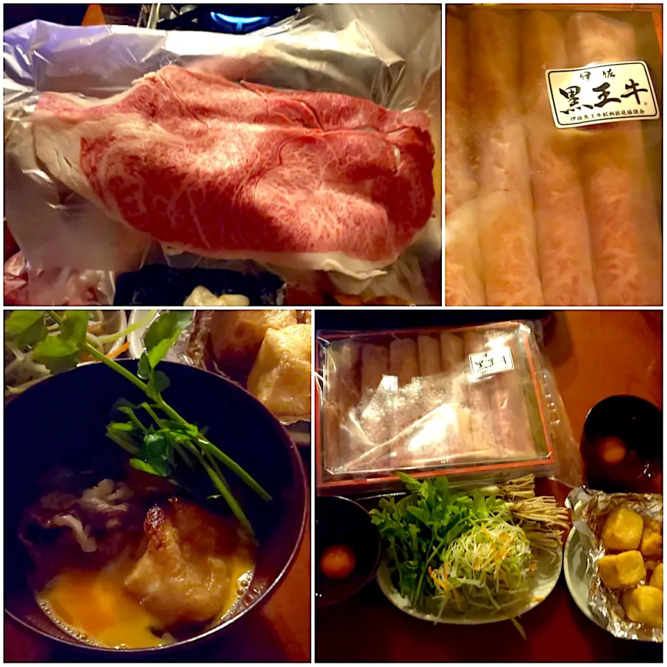 Snapdishの料理写真:A Happy New Year🎉Midnigh  meals🌝すき焼き|🌈Ami🍻さん