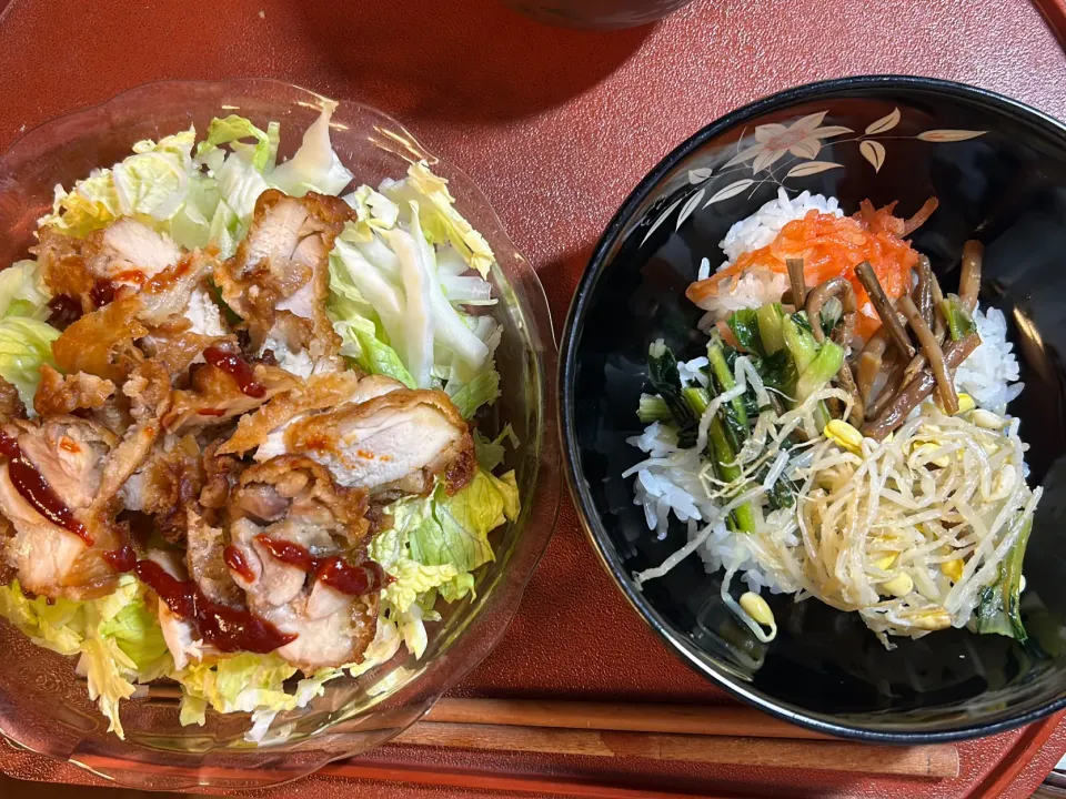 ビビンバ丼　ヤンニョムチキン|バジルママさん