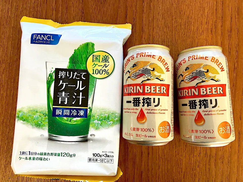 Snapdishの料理写真:青汁とビール|あゆさん