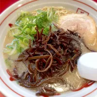 長浜ラーメン　きくらげトッピング|nikadoさん