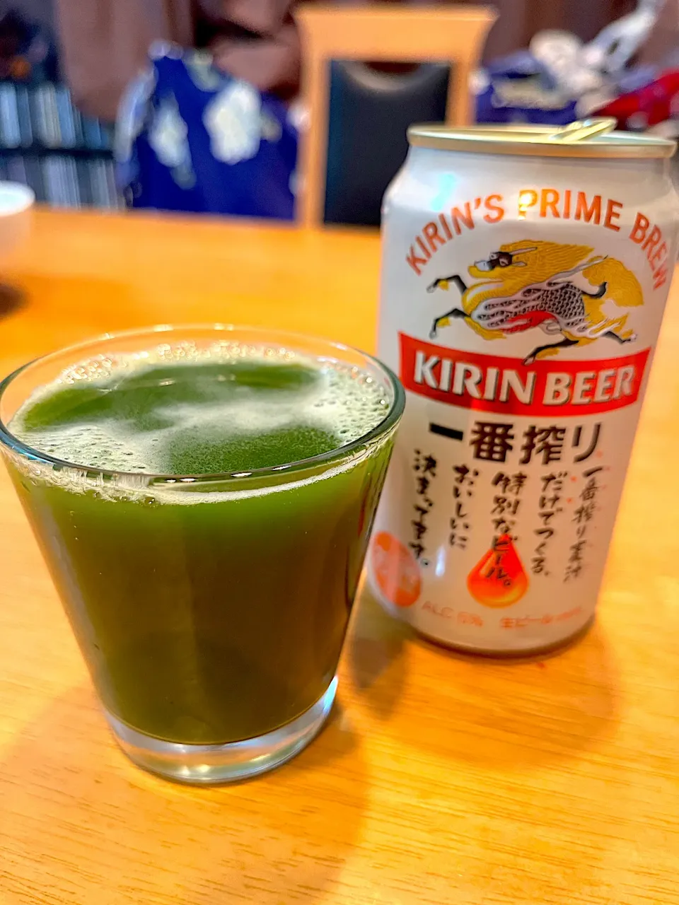 Snapdishの料理写真:青汁×ビール|めぐみさん