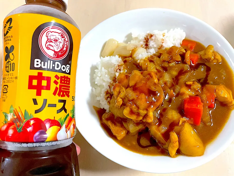 こくまろカレーに中濃ソースかけ|pepiさん