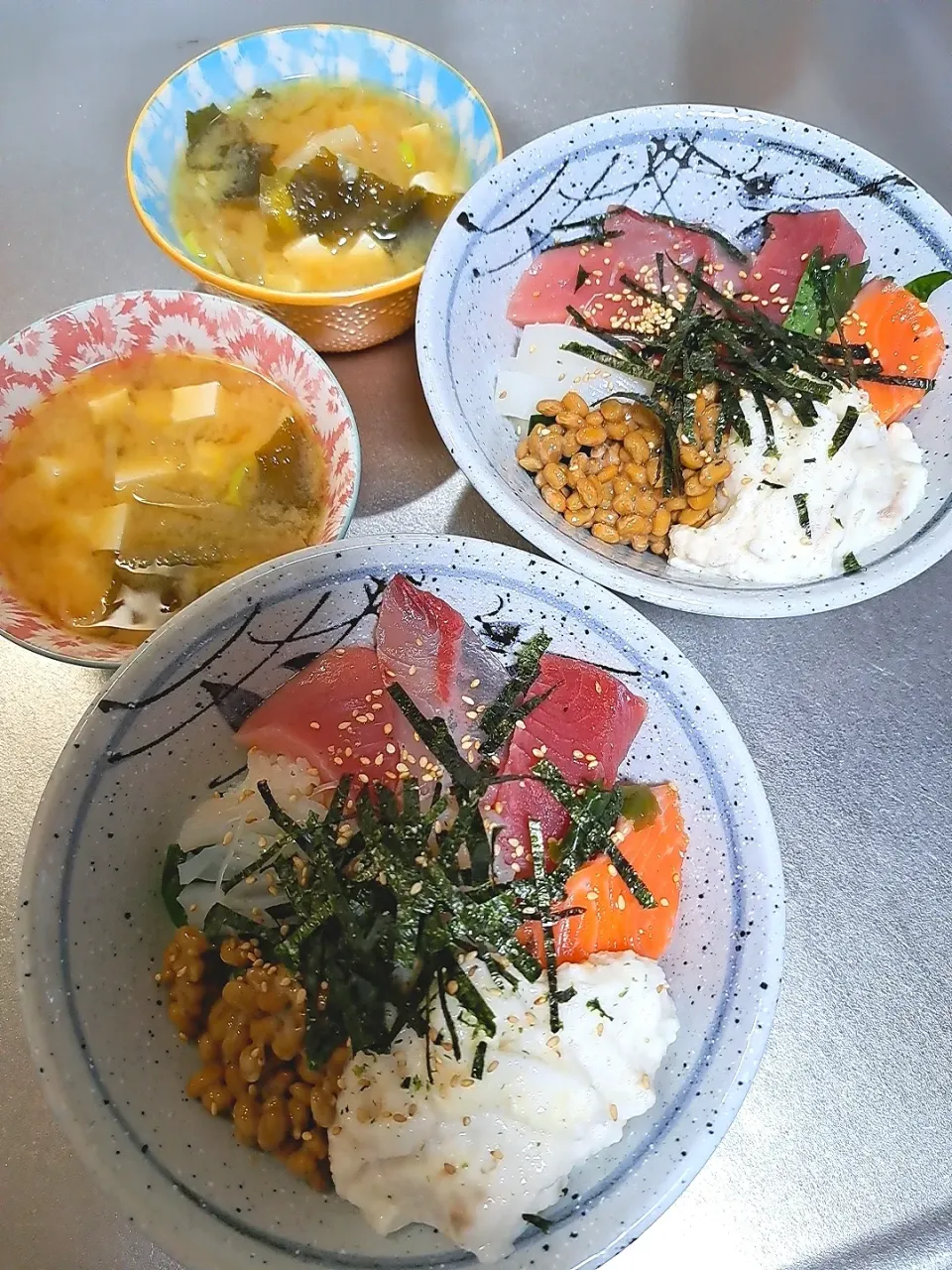 海鮮丼&味噌汁|Riapple🍎さん