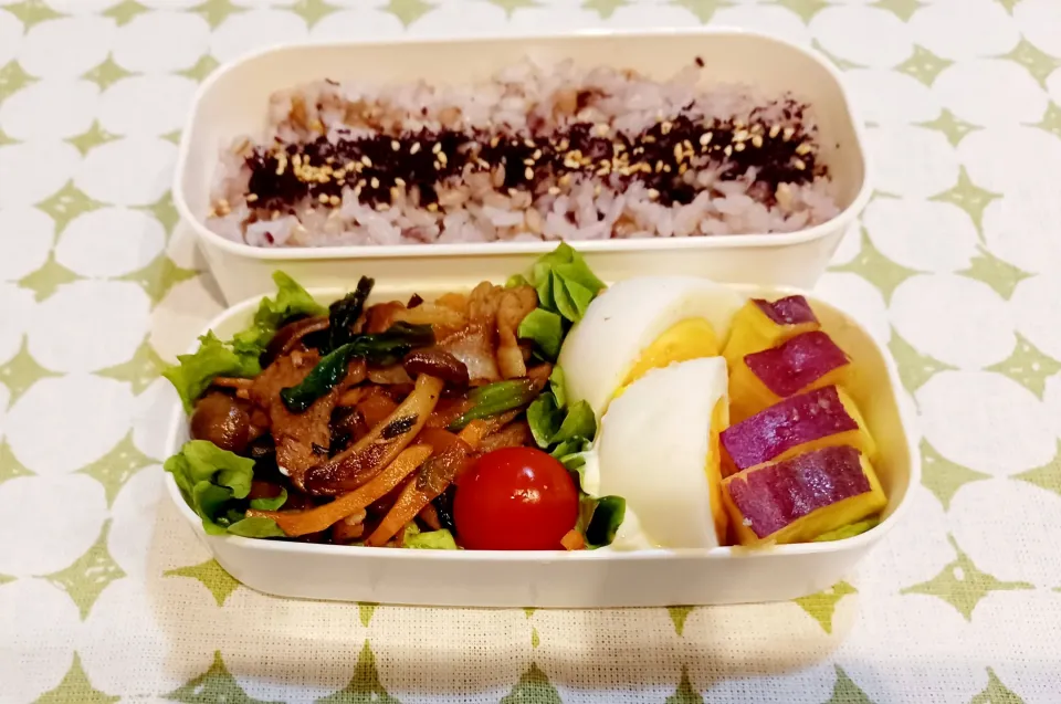 豚バラ焼肉弁当🍱|ポロポロさん