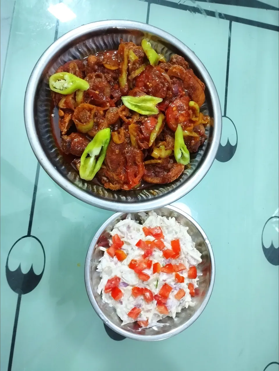 Chicken Devilled and Raita going for Biryani|Nushiさん