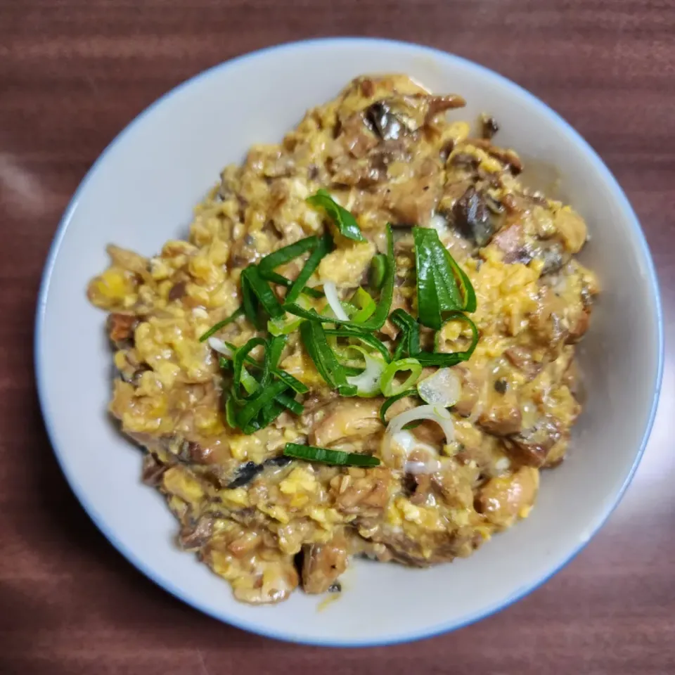 Snapdishの料理写真:さば缶玉子丼|ひろにぃさん