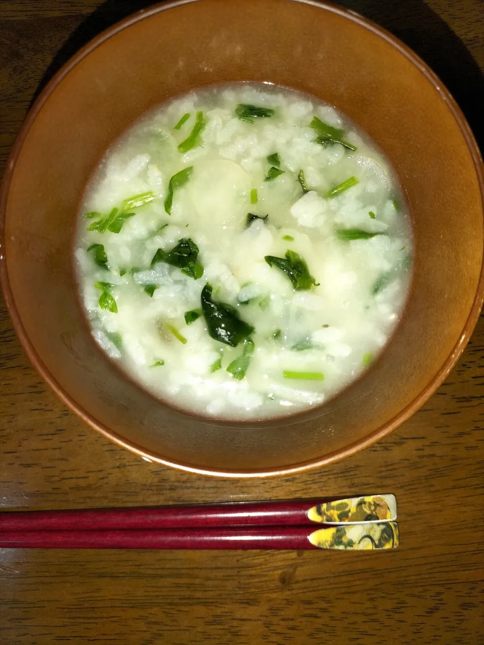 餅入り七草粥
　写真撮っている間に
残り全部食べられた😑|miimiさん