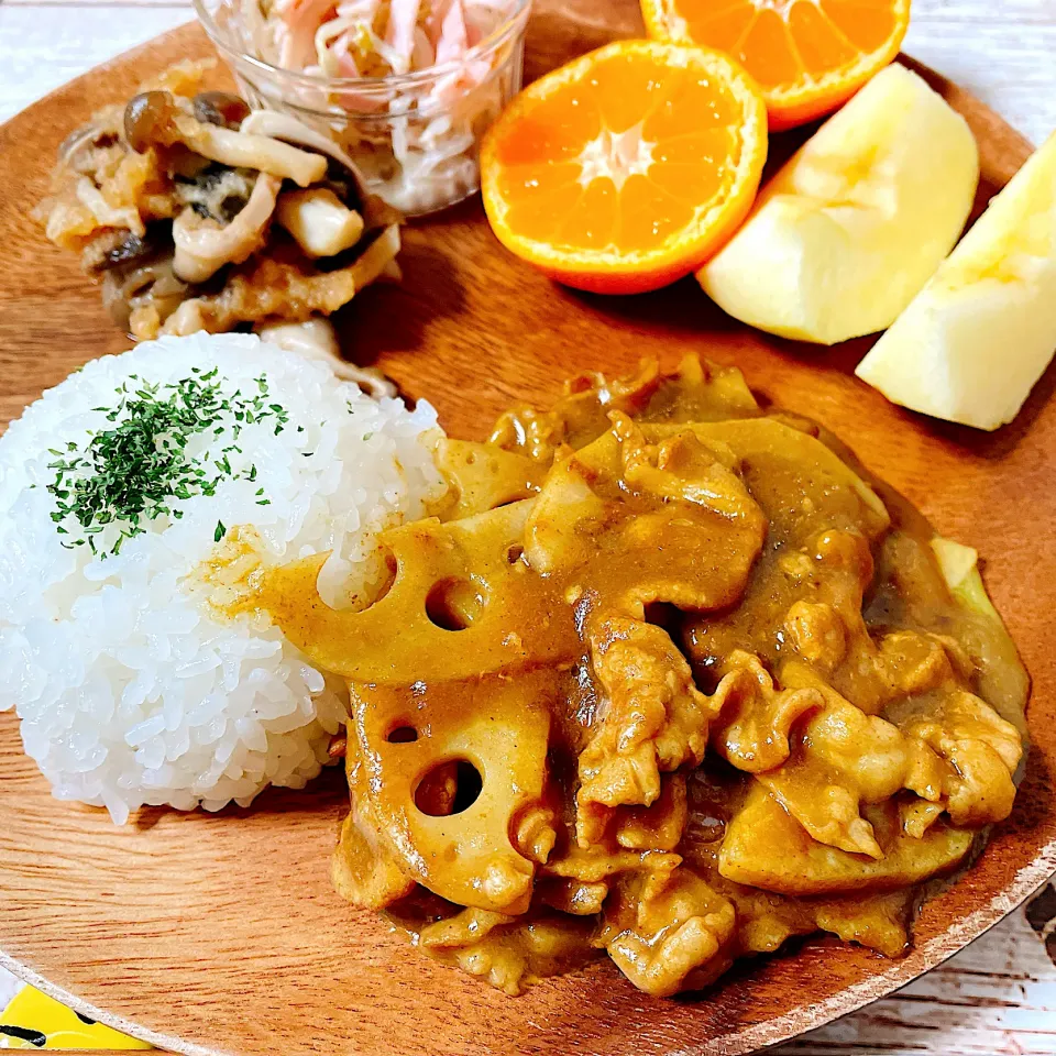 ⭐️豚肉とれんこんの和風カレー炒め煮⭐️|Laniさん