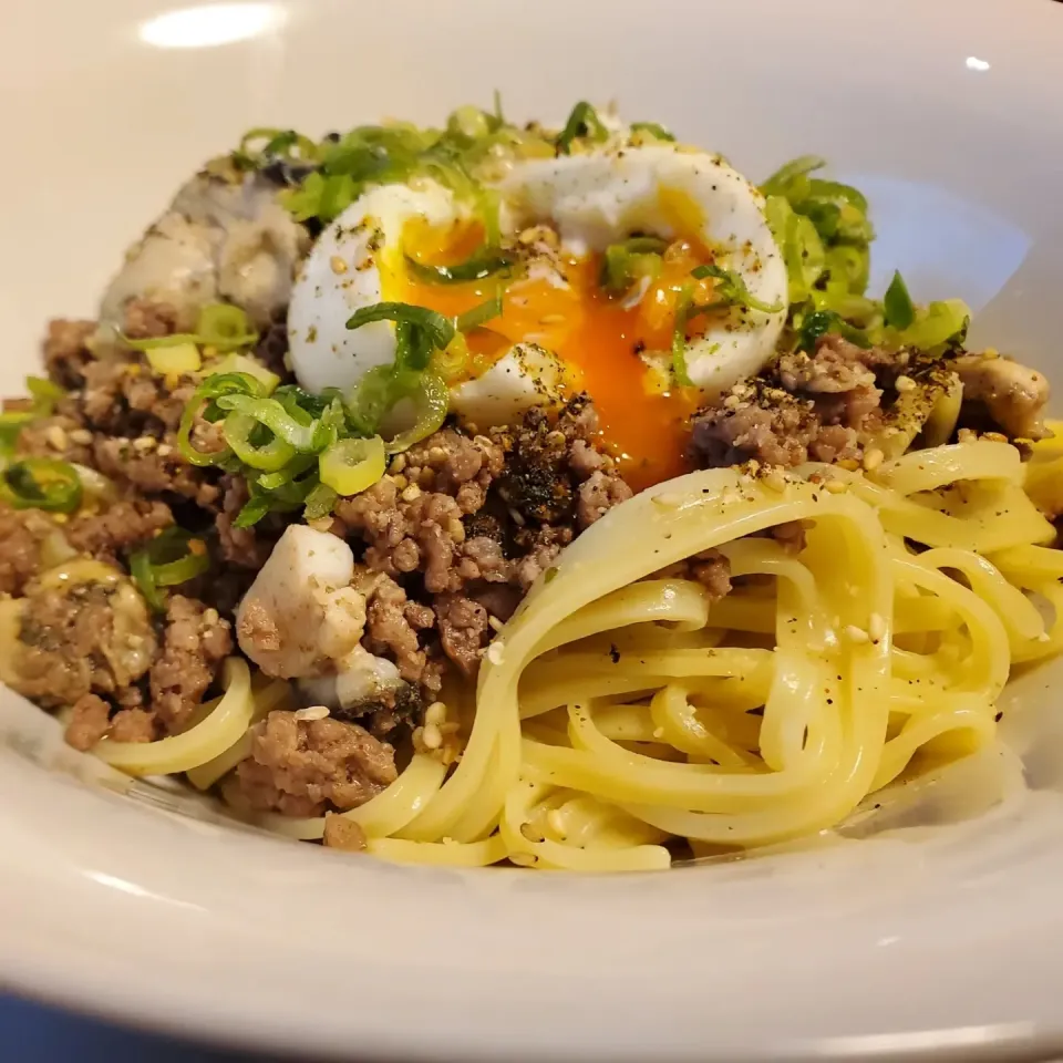 Snapdishの料理写真:本日の夕食で、ジャージャー麺です|motohiroさん