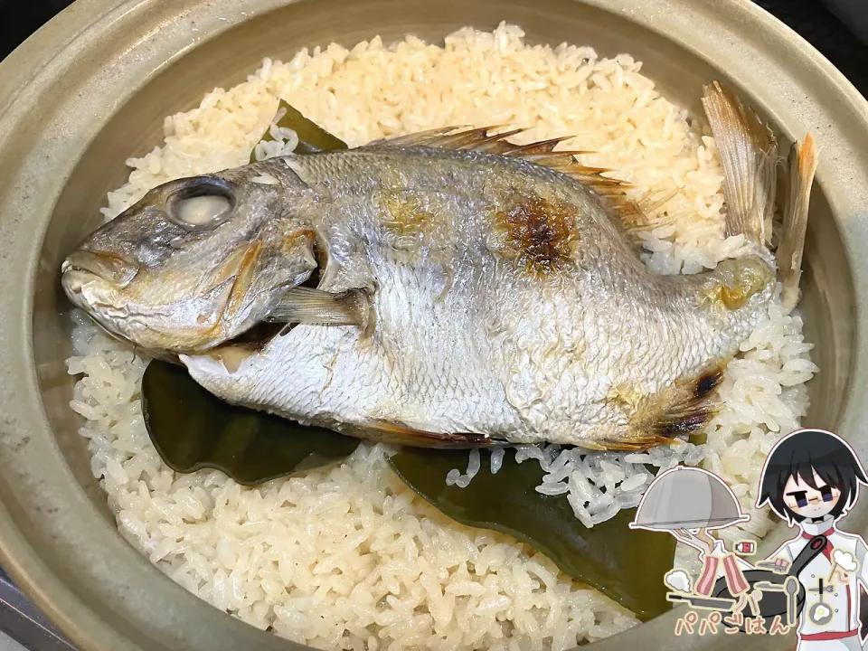 土鍋で鯛めし|パパごはんさん