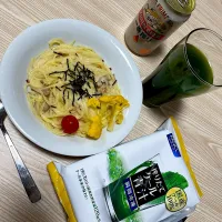 Snapdishの料理写真:ランチでカルボナーラパスタ|atsukoさん