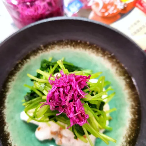 「梅たっぷり うめこんぶ茶」を使ってみたSnapdishの料理・レシピ写真:🔷くずし長芋の梅和え🔷