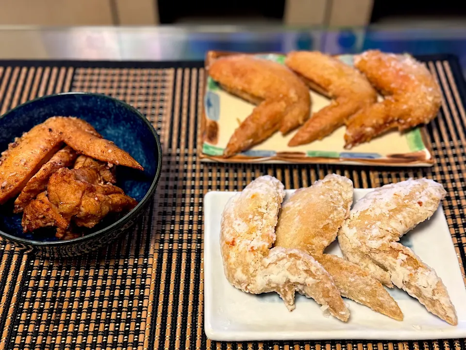 ←素揚げ↑小麦粉→片栗粉|酒流彩亭さん