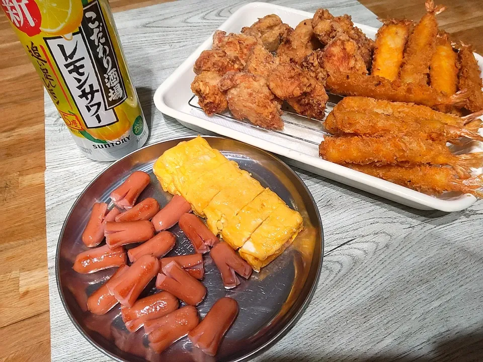 お弁当の残りで晩酌飯|puniさん