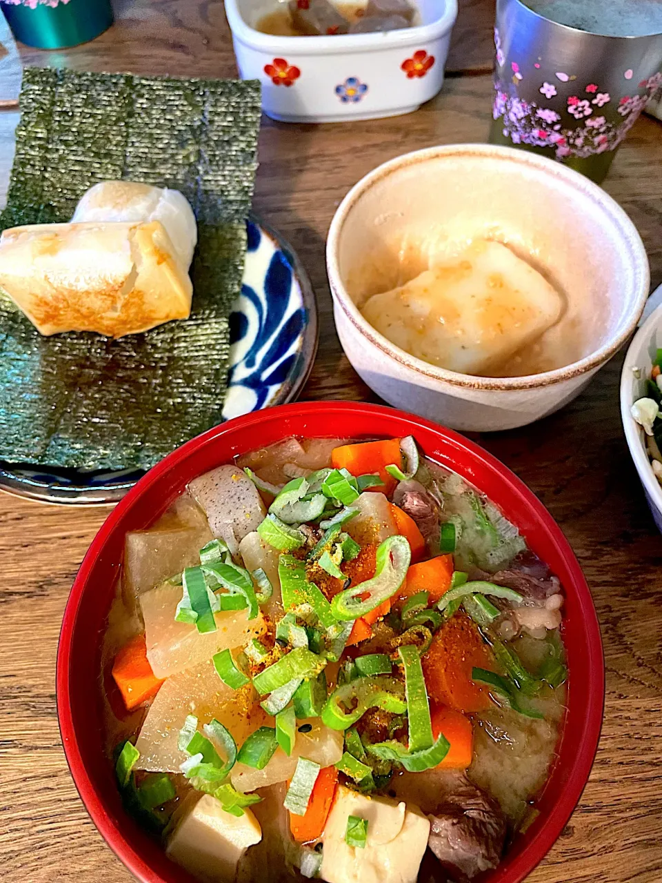 牛肉どて焼き、餅|Masamiさん