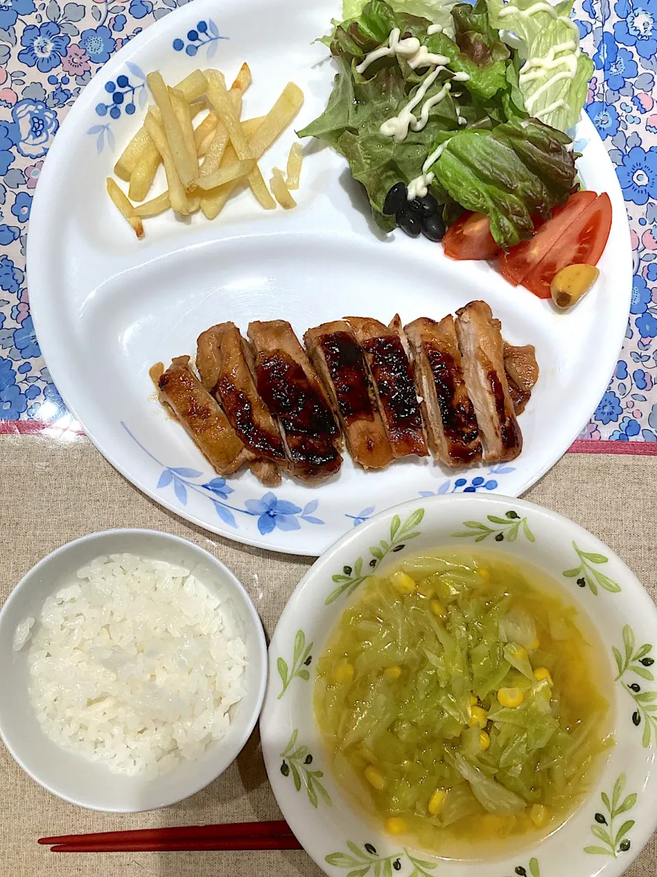 照焼きチキンとキャベツスープ|おしゃべり献立さん