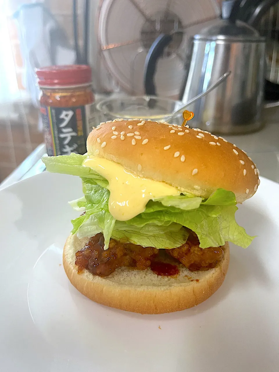 函館ラッキーピエロの「チャイニーズチキンバーガー」風|chieko ♪さん