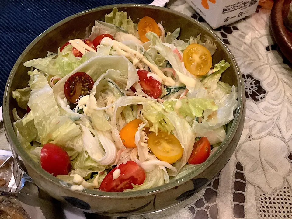 日曜日の朝ラダ🥗😋|アライさんさん