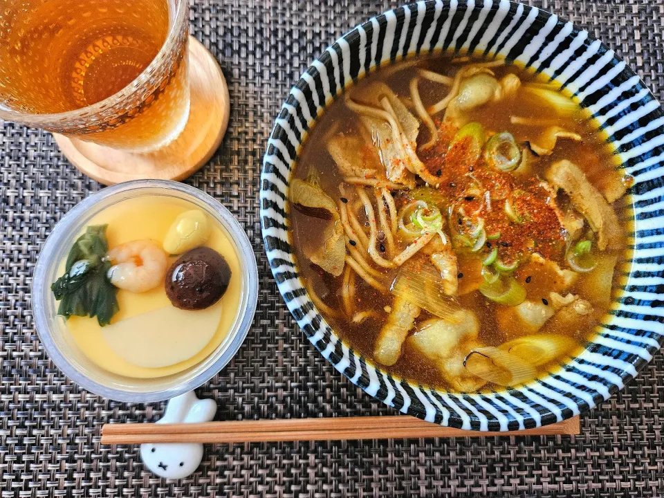 カレー南蛮そば&茶碗蒸し|emiさん