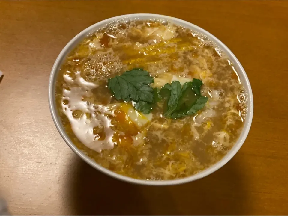 深夜の背徳卵うどん|てりたまさん