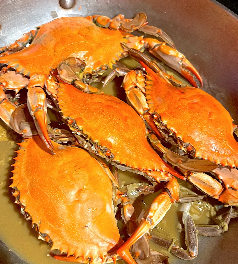 Steamed female crabs (bluecrabs)|🌺IAnneさん