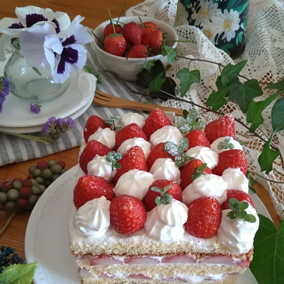 🔰お初なスクエアケーキで
ハピパ🎂|とまと🍅さん