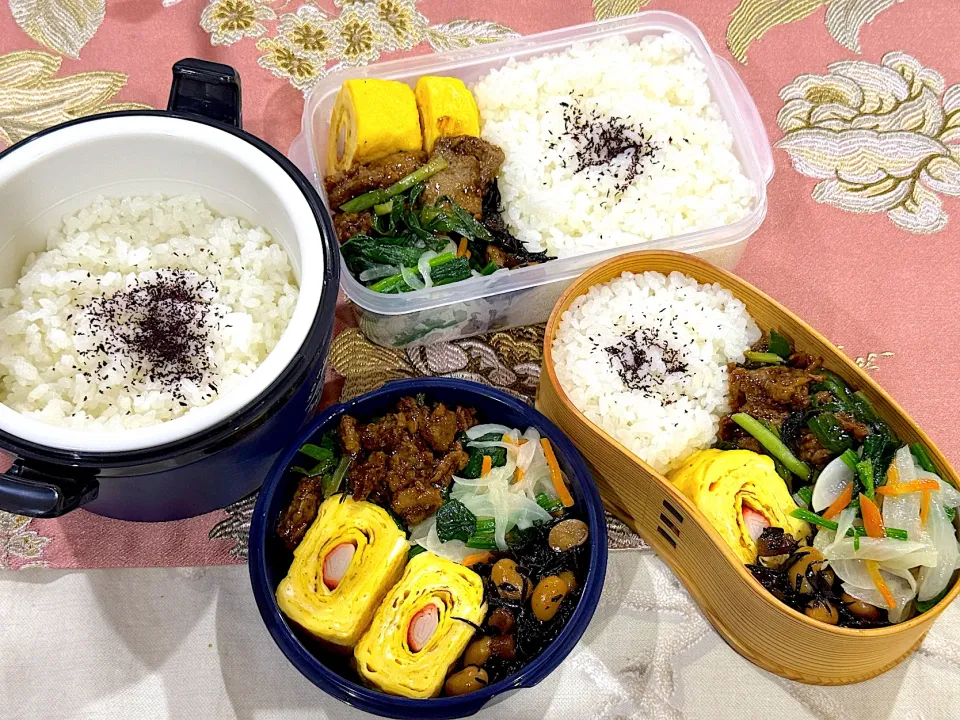 今日は珍しく3人分のお弁当🍱|Seikoさん