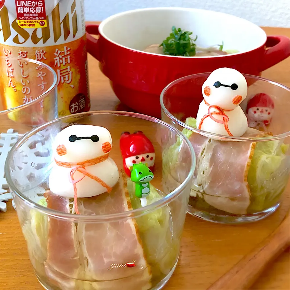 Snapdishの料理写真:🥬ロール白菜🥬と雪だるま⛄️|🌸yuni🌸さん