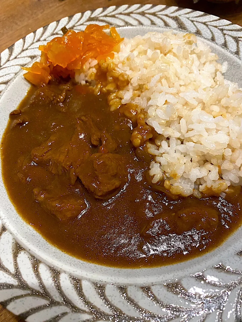 玄米ミックスで牛すじカレー🍛|ぴいさん