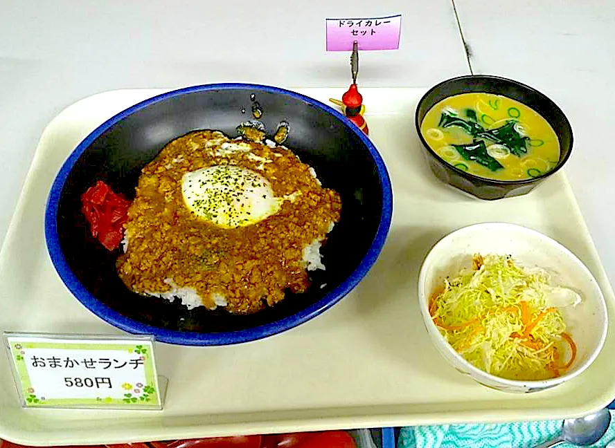 札幌市交通局本局食堂日替わり定食　温玉のせドライカレーセット|nyama1さん