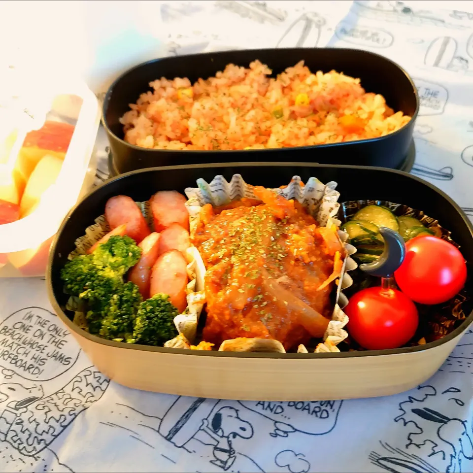 デミグラスソースハンバーグ弁当🍱|あっきさん