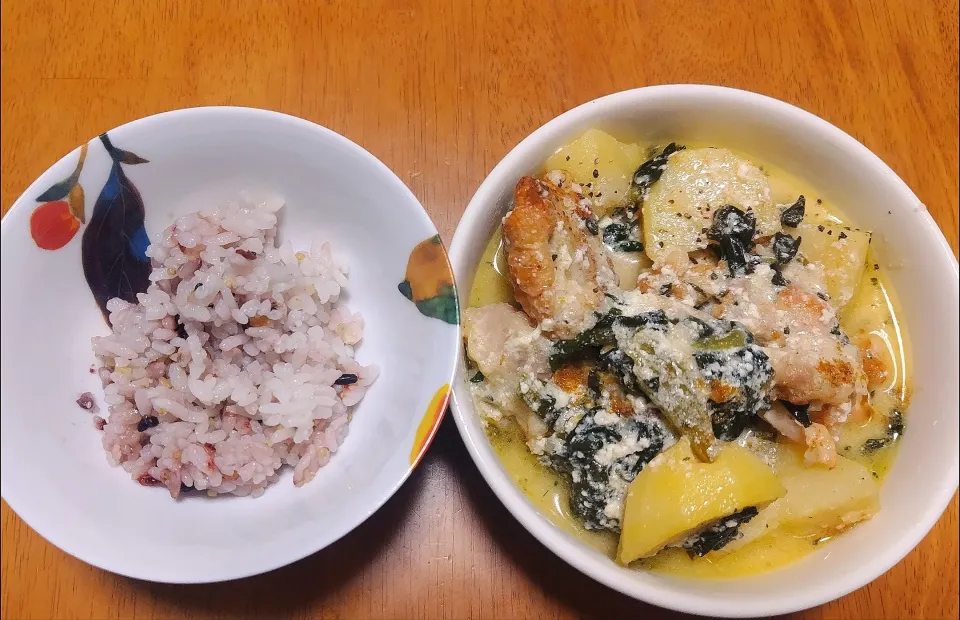 2024 0116　鶏肉とじゃがいものヨーグルト煮|いもこ。さん